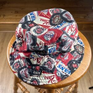 Vans Printed Bucket Hat Red Black White Wide Brim